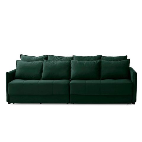 Sofá Cama Retrátil e Reclinável 2,30m com Molas Catarina Veludo Verde Rover & Beato