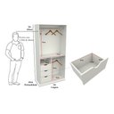 Ver imagem 2 de Armário Cabideiro Gavet Misto M44 100% Mdf Closet Loja Arara - Branco