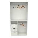 Ver imagem 1 de Armário Cabideiro Gavet Misto M44 100% Mdf Closet Loja Arara - Branco