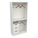 Ver imagem 4 de Armário Cabideiro Gavet Misto M44 100% Mdf Closet Loja Arara - Branco