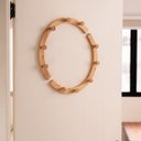 Ver imagem 3 de Kit 2 Cabideiros Arcos Circulo Redondo Modulares de Bambu 5 Pinos Cada - Oikos