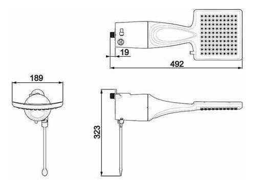 Chuveiro Ducha Loren Shower Eletrônico Lorenzetti 220v 127v - 220v - 6