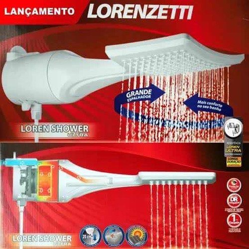 Chuveiro Ducha Loren Shower Eletrônico Lorenzetti 220v 127v - 220v - 5