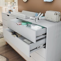 Cômoda para Quarto Infantil 10 Gavetas 100% Mdf Alice - 4