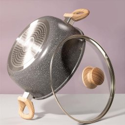 Conjunto Panelas Antiaderente Rev Cerâmica Indução Cinza 4pç - 5