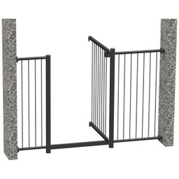 GRADE PORTÃO PET BEBÊ DIVISOR AMBIENTE 113 a 118 CM PRETO - 5