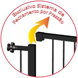GRADE PORTÃO PET BEBÊ DIVISOR AMBIENTE 113 a 118 CM PRETO - 9