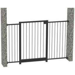 GRADE PORTÃO PET BEBÊ DIVISOR AMBIENTE 113 a 118 CM PRETO - 4