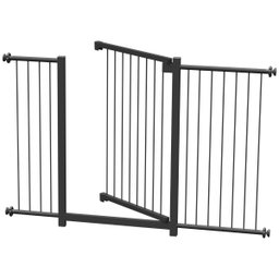 GRADE PORTÃO PET BEBÊ DIVISOR AMBIENTE 113 a 118 CM PRETO - 1