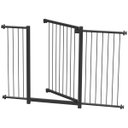 Ver imagem 1 de GRADE PORTÃO PET BEBÊ DIVISOR AMBIENTE 113 a 118 CM PRETO