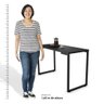 Conjunto Mesa de Cozinha Prattica Industrial 120cm com 2 Banquetas F02 Preto - Mpozenato - 6