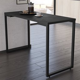 Conjunto Mesa de Cozinha Prattica Industrial 120cm com 2 Banquetas F02 Preto - Mpozenato - 10