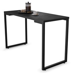 Conjunto Mesa de Cozinha Prattica Industrial 120cm com 2 Banquetas F02 Preto - Mpozenato - 2