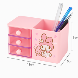 Porta Caneta Lápis Kawaii com Gaveta Rosa - Sanrio - 5