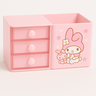 Porta Caneta Lápis Kawaii com Gaveta Rosa - Sanrio - 3