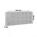 Ver imagem 2 de Painel Estofado Cama Londres Queen 160 cm Cinza Cinza