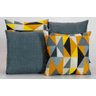 Kit com 4 Almofadas Decorativas Estampa Geométrico Cinza com Colorido - 1
