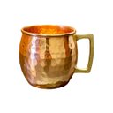 Ver imagem 1 de Caneca Barril Cobre Martelada Alça Bronze Moscow Mule 500ml