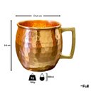 Ver imagem 3 de Caneca Barril Cobre Martelada Alça Bronze Moscow Mule 500ml