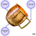 Ver imagem 4 de Caneca Barril Cobre Martelada Alça Bronze Moscow Mule 500ml