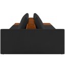Ver imagem 6 de Sofá Ilha Modular para Sala 232cm com Puff Dublin K01 Veludo Preto Sintético Caramelo - Lyam Decor