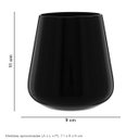 Ver mais imagens de Jogo 2 Peças Copo de Vidro 400ml Preto 11x9x9cm Água Suco Drinks Refrigerante