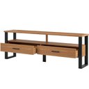 Ver imagem 1 de Rack Para Sala De Estar 02 Gavetas 01 Prateleira Olivy D03 180 Cm Freijó Preto Fosco - Lyam Decor