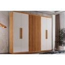 Ver imagem 1 de Guarda Roupa Casal 6 Portas e 2 Gavetas Cairo Naturale-off White Rufato
