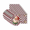 Ver imagem 2 de Kit Sousplat + Guardanapo Natal Noel Xadrez Nsw 12 Peças sem Base
