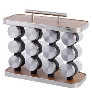 Porta Condimento com 12 Potes e Suporte com Alça Dolce Home D1345