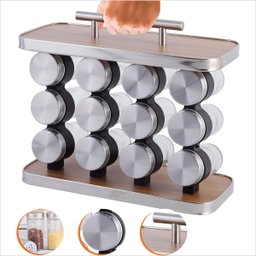 Porta Condimento com 12 Potes e Suporte com Alça Dolce Home D1345 - 5