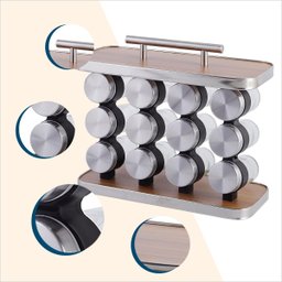 Porta Condimento com 12 Potes e Suporte com Alça Dolce Home D1345 - 2