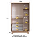 Ver imagem 4 de Guarda-Roupa Infantil 3 Portas e 2 Gavetas 100% MDF Alice Marrom/Louro Freijó Grann