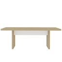 Ver imagem 6 de Mesa de Reunião para Escritório 204cm Tamburato Corp A06 Carvalho/branco - Mpozenato