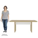 Ver imagem 5 de Mesa de Reunião para Escritório 204cm Tamburato Corp A06 Carvalho/branco - Mpozenato