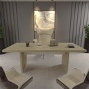 Ver imagem 2 de Mesa de Reunião para Escritório 204cm Tamburato Corp A06 Carvalho/branco - Mpozenato