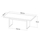 Ver imagem 4 de Mesa de Reunião para Escritório 204cm Tamburato Corp A06 Carvalho/branco - Mpozenato
