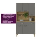 Ver imagem 6 de Armário de Cozinha Compacta 6 Portas 1 Gaveta Apolo - Freijó/gris