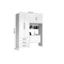 Ver imagem 4 de Roupeiro / Cabeceira Baú CAN Solteiro Espaço Amplo 4 Portas e 3 Gavetas Nichos Externos Para Objetos