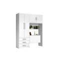 Ver imagem 3 de Roupeiro / Cabeceira Baú CAN Solteiro Espaço Amplo 4 Portas e 3 Gavetas Nichos Externos Para Objetos