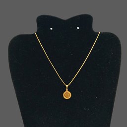 Colar Corrente Medalha de São Bento Aço Inox Dourado Armazém Católico - 4