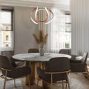 Ver imagem 2 de Lustre Pendente Luxo Canopla Rustica Enfeite Decorativo Mesa Mezanino Quarto Sala Cozinha Casa Resta