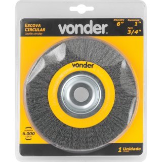 ESCOVA CIRCULAR (F) 6X1X3/4 AC VONDER - 2