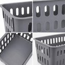 Ver imagem 6 de Organizador Multiuso Kit 5 Cesto Caixa Armario Casa Lavanderia Cozinha Dispensa Porta Pote Alimento 