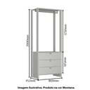 Ver imagem 4 de Estante Closet com 3 Gavetas e 1 Cabideiro - Montana
