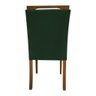 Cadeira de Jantar Vitória Estofado Veludo Verde Base Madeira Maciça Mel - 3