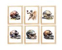 Ver imagem 1 de Kit Quadro Capacete Futebol Americano Decorativo Quarto Criança Enxoval Bebê Menino