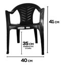 Ver imagem 2 de Kit 4 Poltrona de Plástico Resistente Área de Lazer 154kg