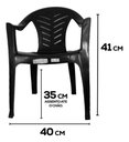Ver imagem 2 de Kit 4 Poltrona de Plástico Resistente Área de Lazer 154kg