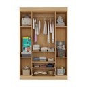 Ver imagem 5 de Guarda-roupa Infantil 122cm 4 Portas e 2 Gavetas Encanto Multimóveis Mp4448 Madeirado/branco